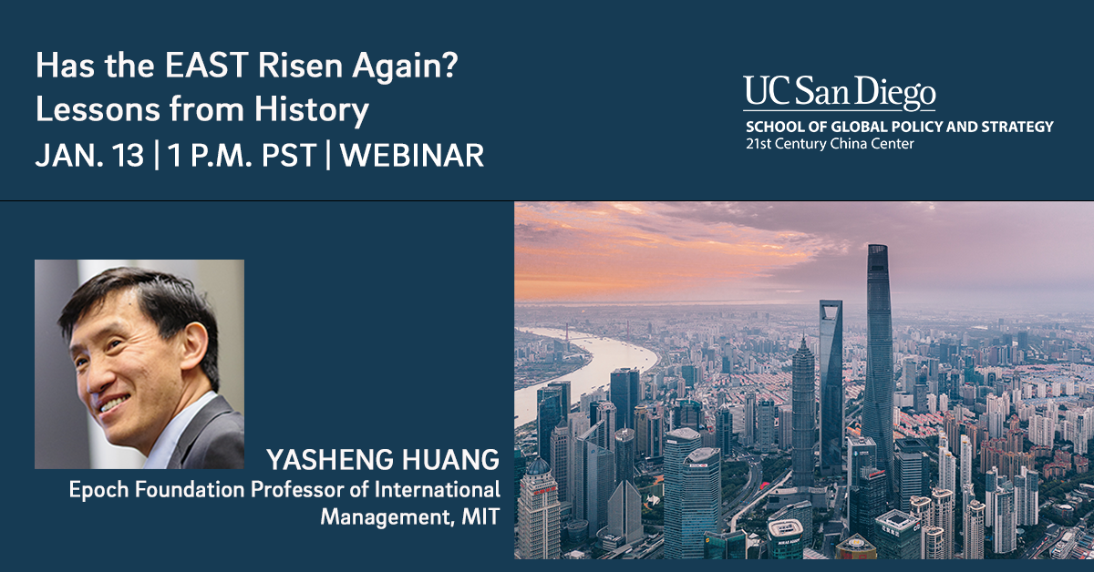 21CCC Webinar: Has the EAST Risen Again? Lessons from History