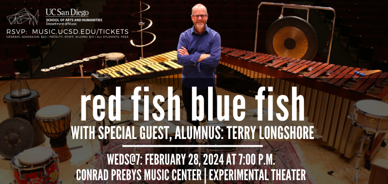 WEDS@7 red fish blue fish with Special Guest: TERRY LONGSHORE