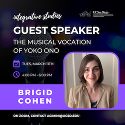 Guest Speaker Brigid Cohen: The Musical Vocation of Yoko Ono