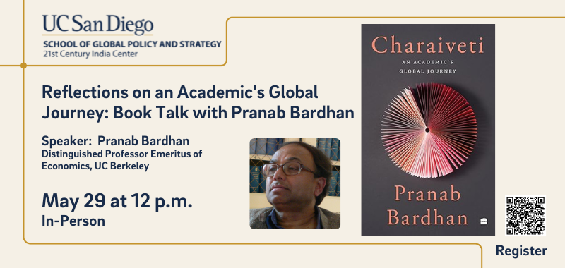 Reflections on an Academic’s Global Journey: Book Talk with Pranab Bardhan