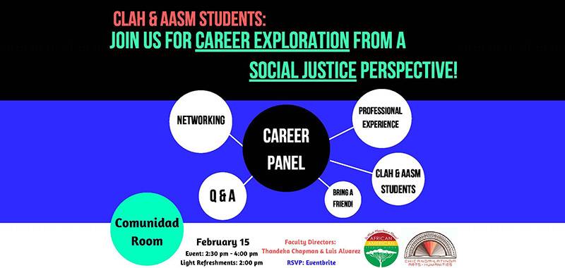 CLAH & AASM Interested Students: Join us for a Career Exploration from a Social Justice Perspective!