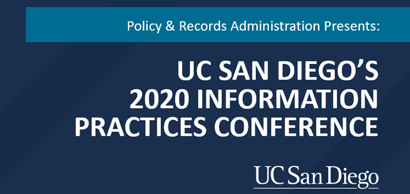 UC San Diego’s 2020 Information Practices Conference