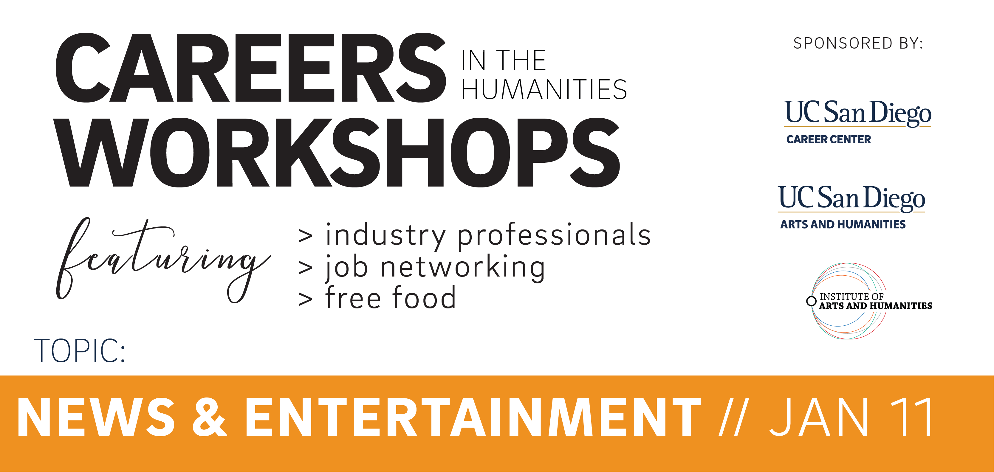 Careers in the Humanities Workshop: A Focus on Entertainment & News