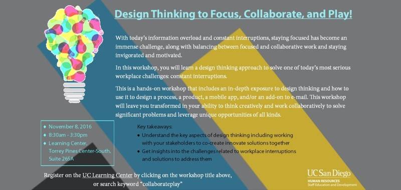 Design Thinking to Focus, Collaborate, and Play!