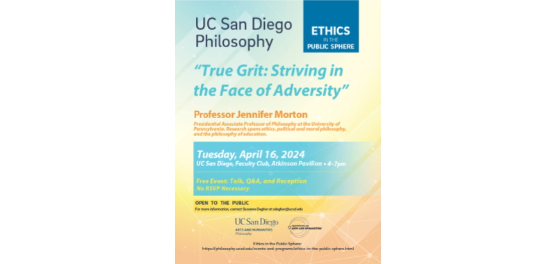 Ethics in the Public Sphere — True Grit: Striving in the Face of Adversity