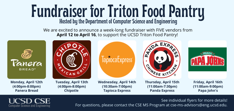 Fundraiser for Triton Food Pantry by CSE