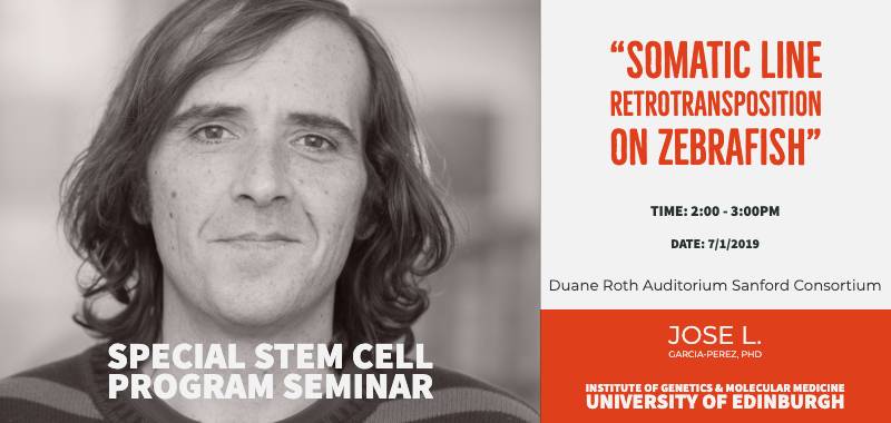 Special** Seminar, “Somatic LINE retrotransposition on zebrafish”