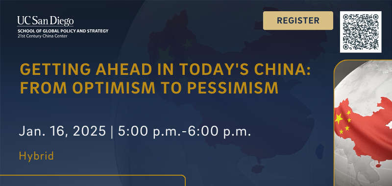 Getting Ahead in Today’s China: From Optimism to Pessimism