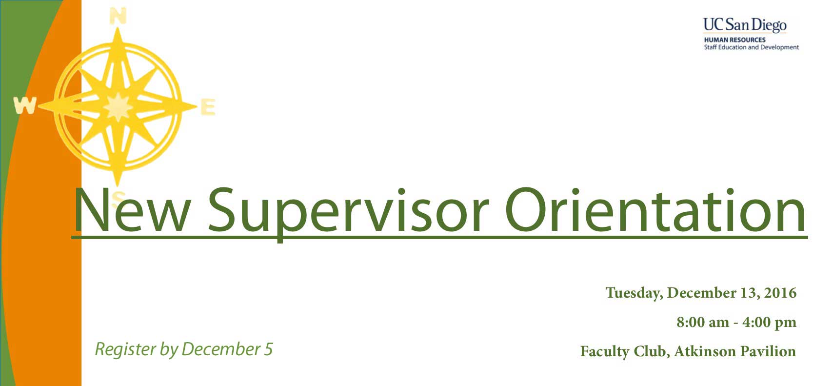 New Supervisor Orientation (2016)