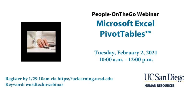People-OnTheGo Webinar - Microsoft Excel PivotTables