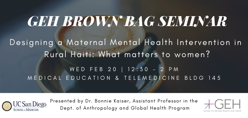 Center on Gender Equity and Health | Brown Bag Series