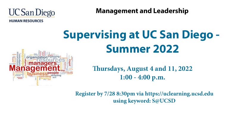 Supervising at UC San Diego (S@UCSD) - Summer 2022