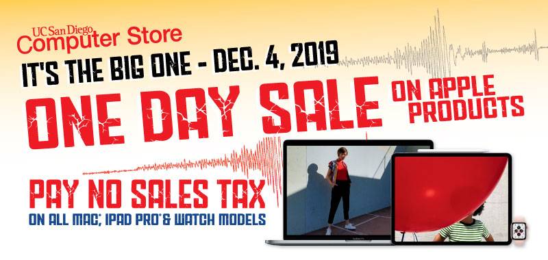 Apple 1 Day Sale: PAY NO SALES TAX