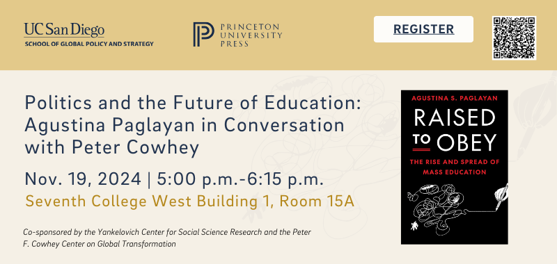 Politics and the Future of Education: Agustina Paglayan with Peter Cowhey