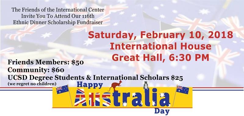 Friends of the International Center Australia-Themed Ethnic Dinner