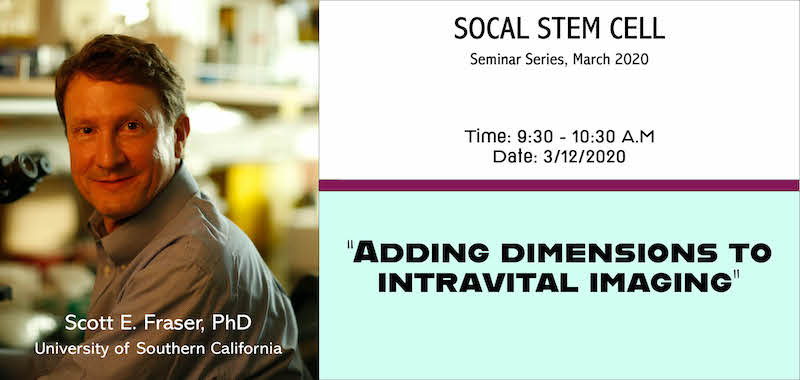 SOCAL STEM CELL Seminar Series with Scott E. Fraser: “Adding dimensions to intravital imaging”