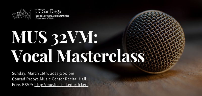 MUS 32VM Vocal Masterclass: Dido & Aeneas by Henry Purcel - Recital